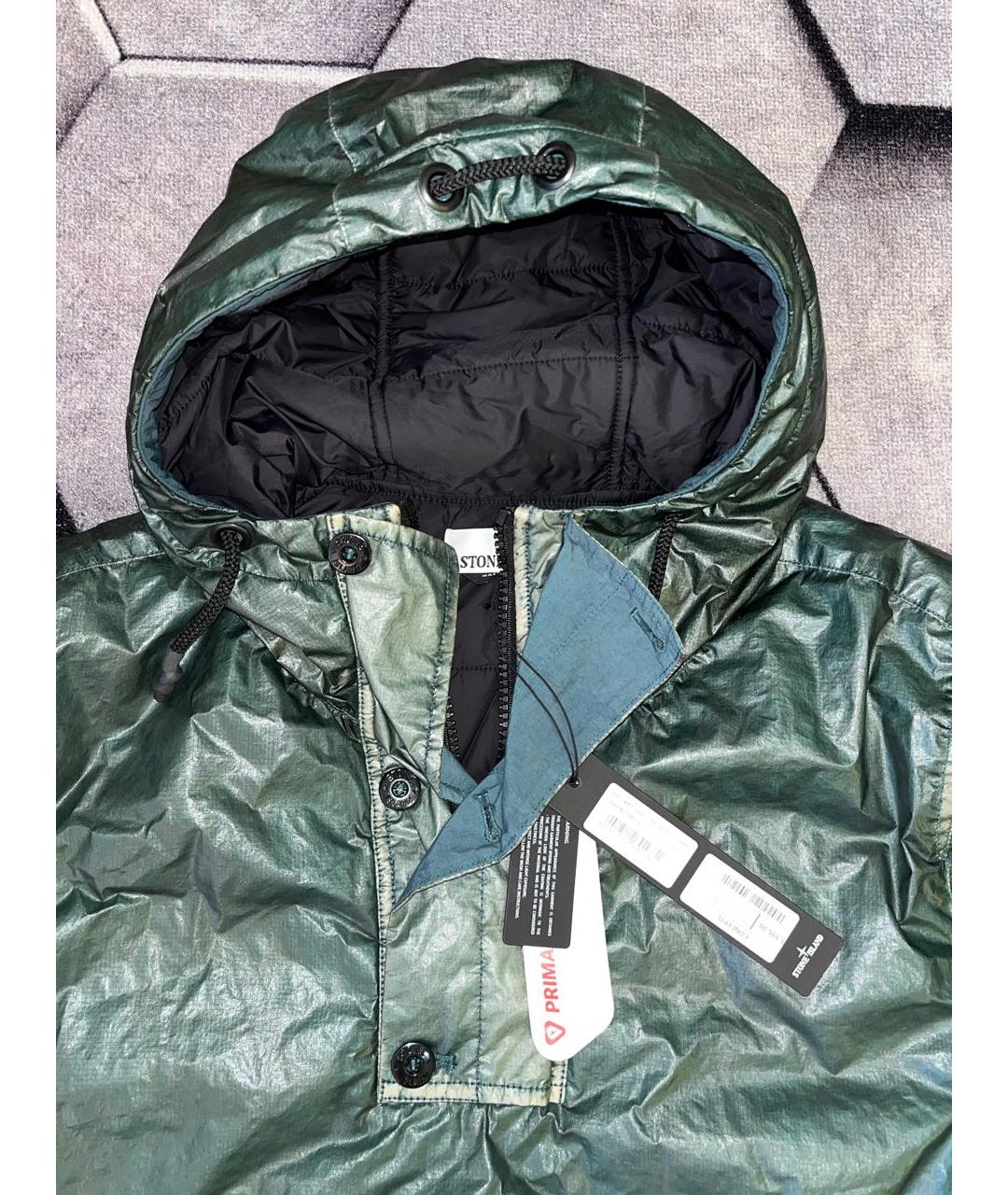STONE ISLAND Зеленая полиамидовая куртка, фото 3
