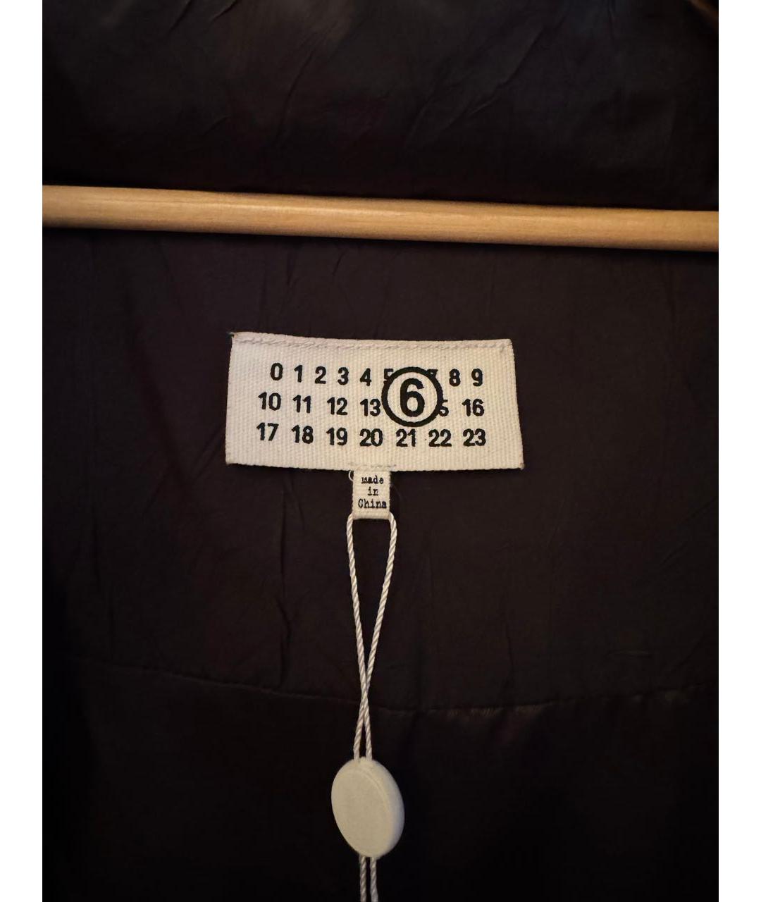 MM6 MAISON MARGIELA Черный полиамидовый пуховик, фото 6