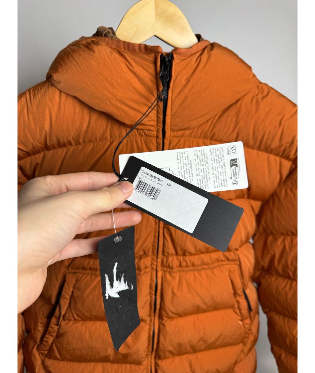 CP COMPANY Оранжевый полиамидовый пуховик, фото 2