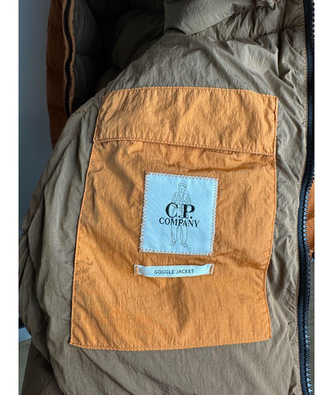 CP COMPANY Оранжевый полиамидовый пуховик, фото 6