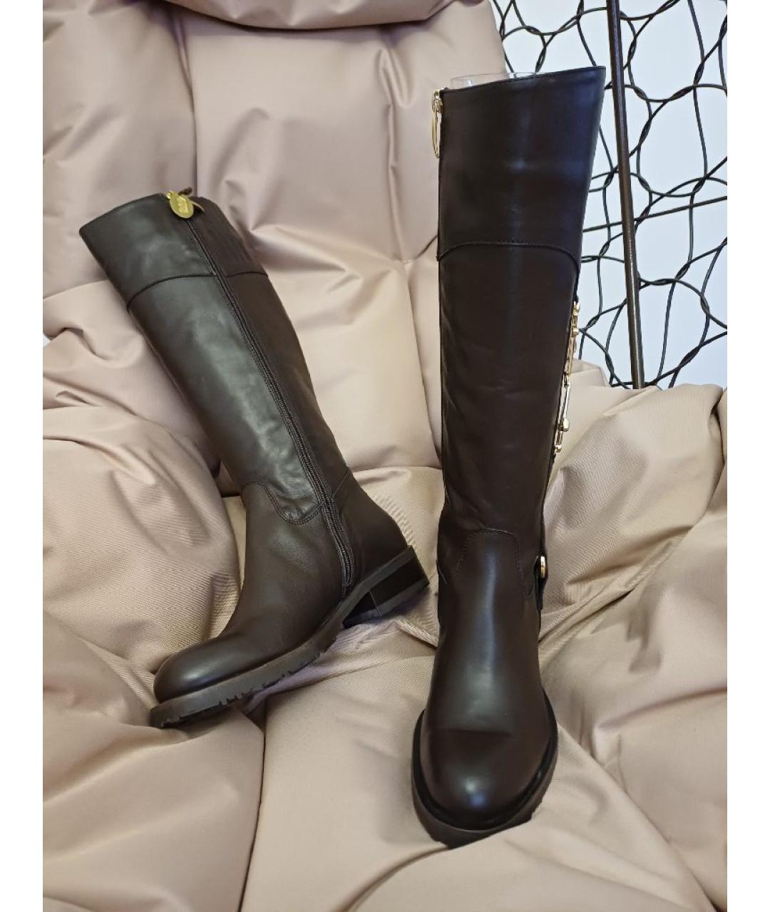 CESARE PACIOTTI Коричневые кожаные сапоги, фото 5