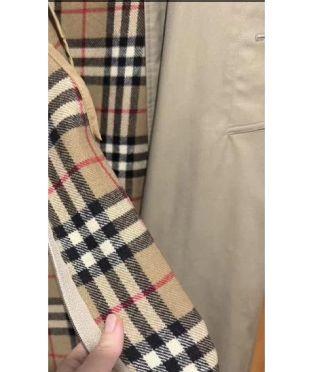 BURBERRY Бежевый хлопковый тренч/плащ, фото 4