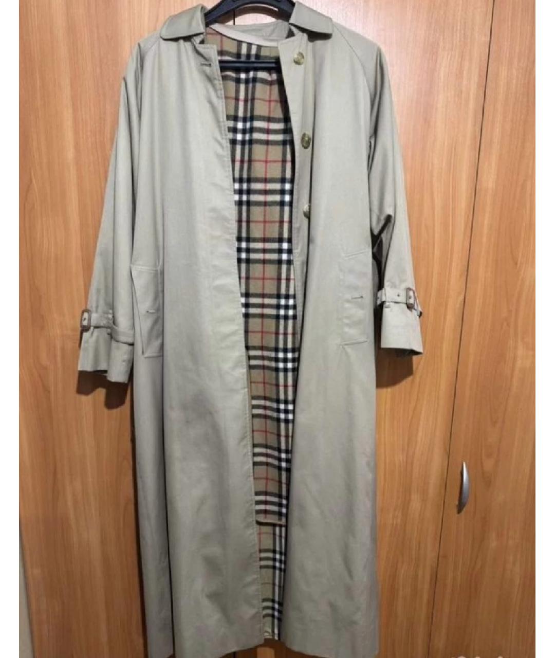 BURBERRY Бежевый хлопковый тренч/плащ, фото 8