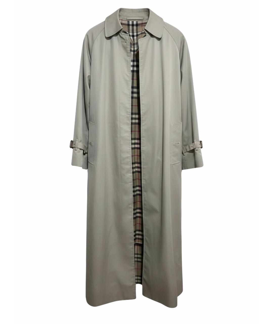 BURBERRY Бежевый хлопковый тренч/плащ, фото 1