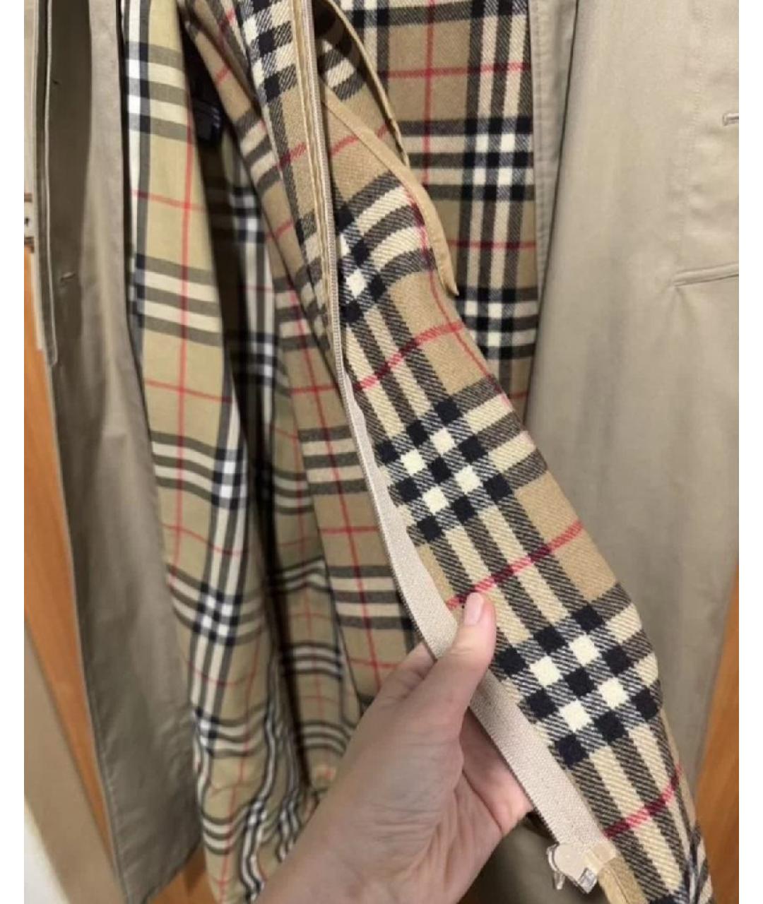 BURBERRY Бежевый хлопковый тренч/плащ, фото 6