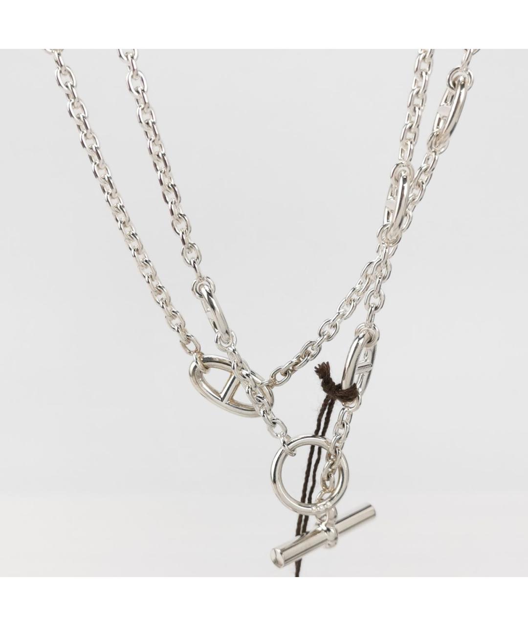 HERMES Серебряное серебряное колье, фото 4