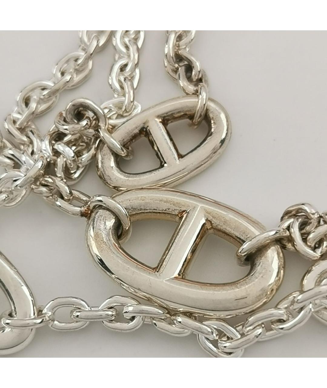 HERMES Серебряное серебряное колье, фото 7