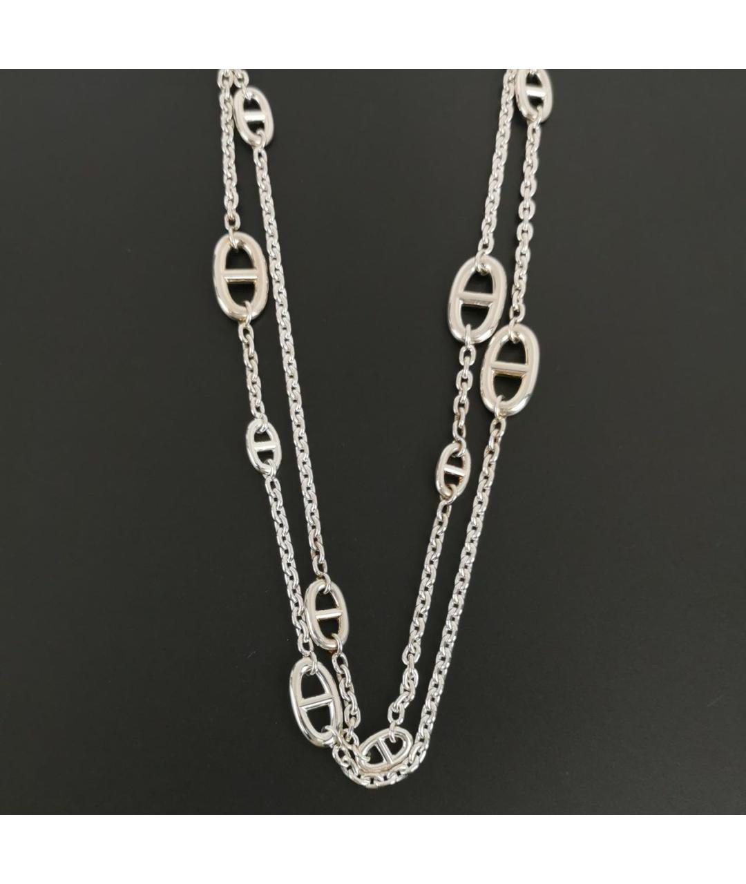 HERMES Серебряное серебряное колье, фото 5