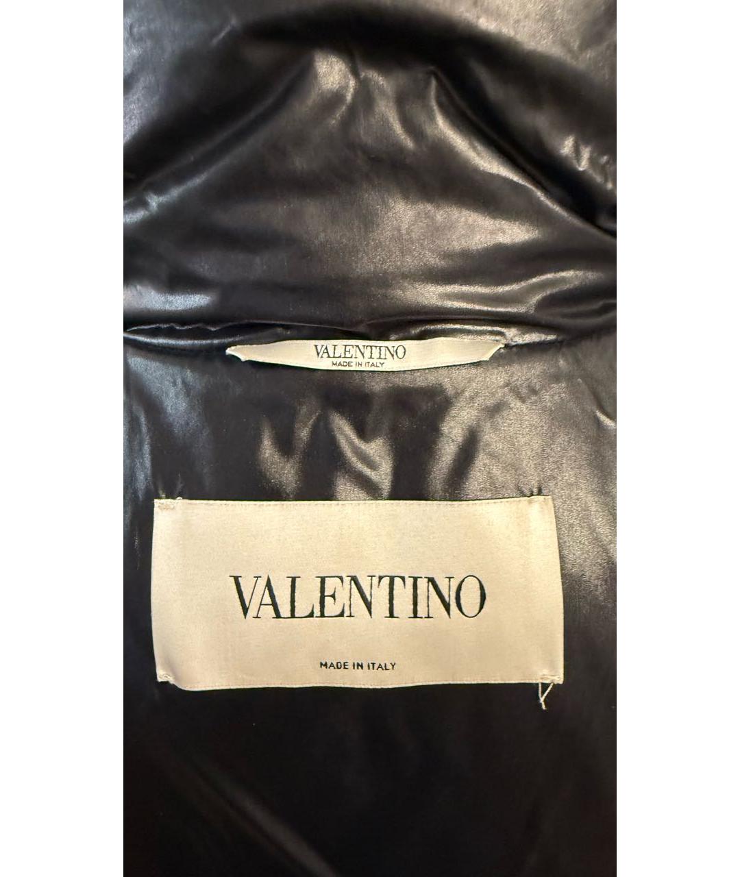 VALENTINO Черный полиэстеровый пуховик, фото 3