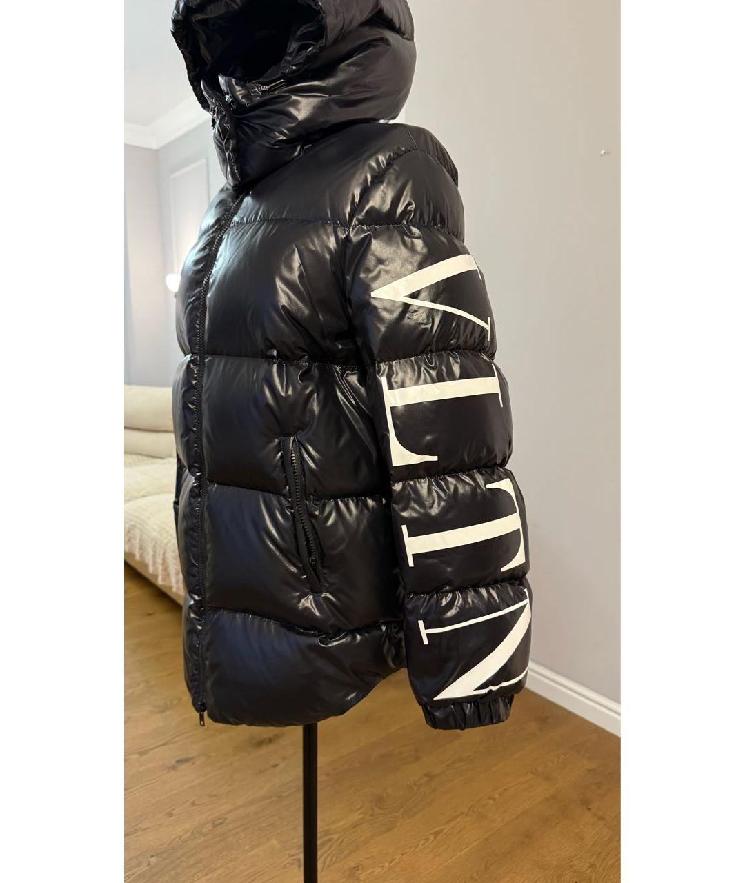 VALENTINO Черный полиэстеровый пуховик, фото 4