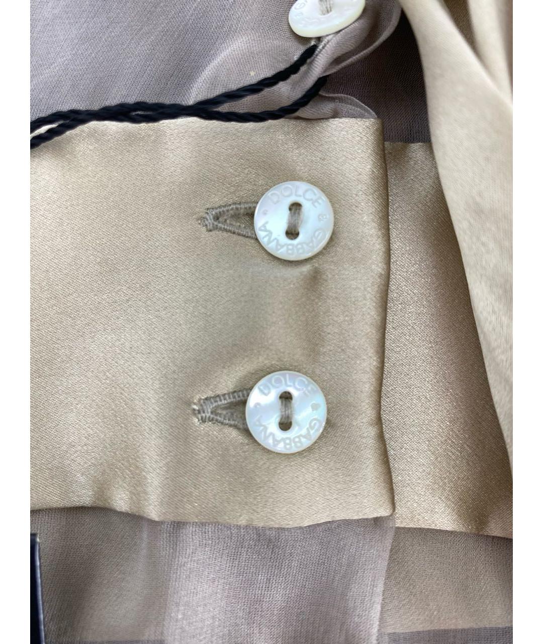 DOLCE&GABBANA Бежевая шелковая блузы, фото 4