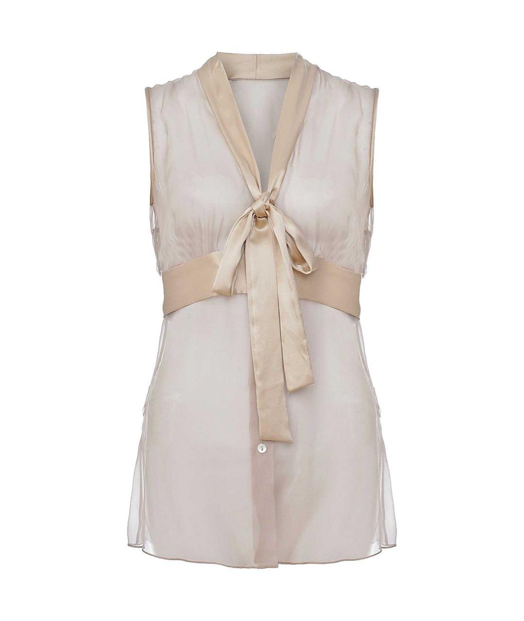 DOLCE&GABBANA Бежевая шелковая блузы, фото 9