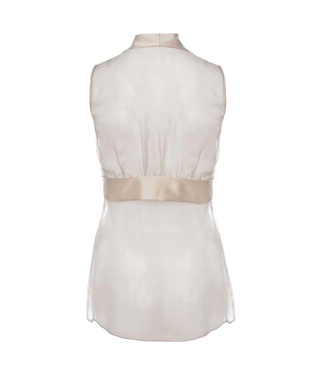 DOLCE&GABBANA Бежевая шелковая блузы, фото 2