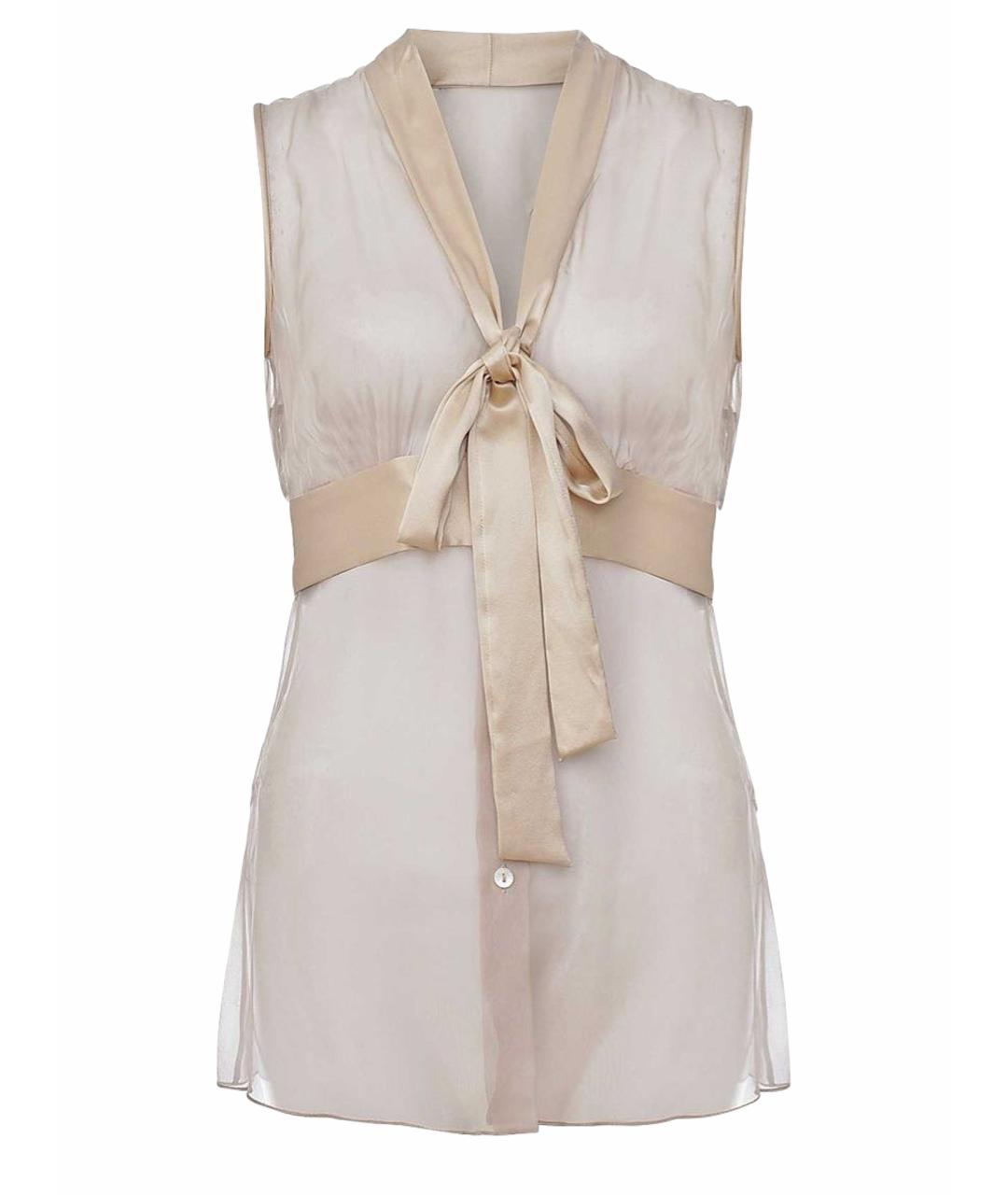 DOLCE&GABBANA Бежевая шелковая блузы, фото 1