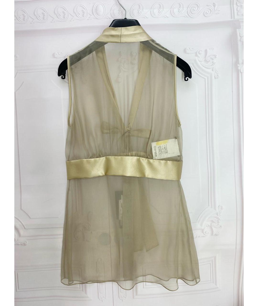 DOLCE&GABBANA Бежевая шелковая блузы, фото 7