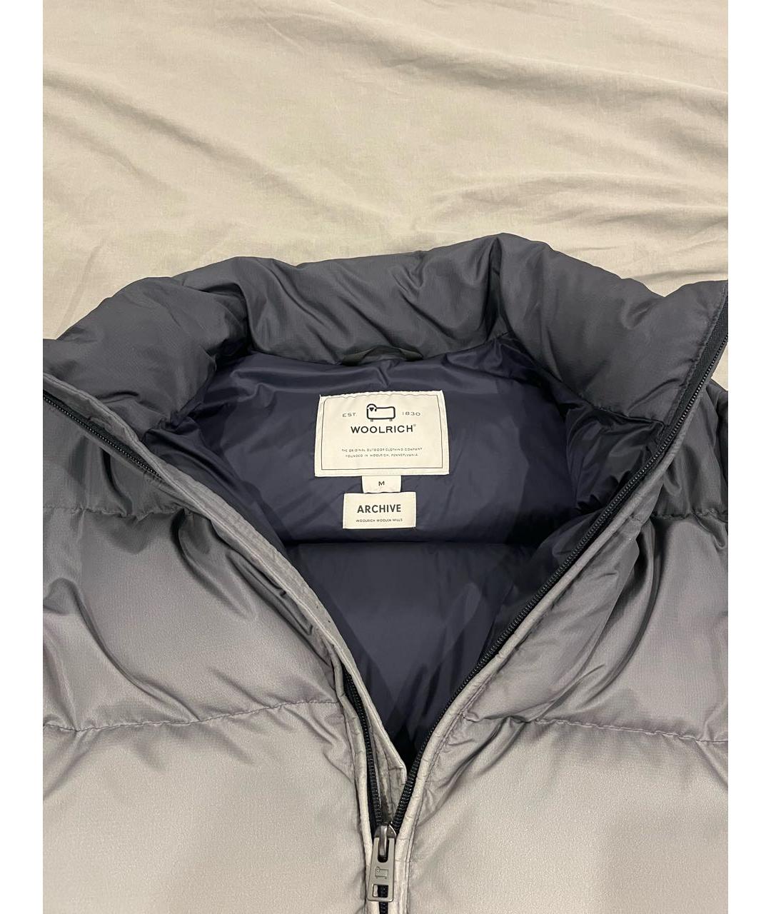 WOOLRICH Серый полиамидовый пуховик, фото 3