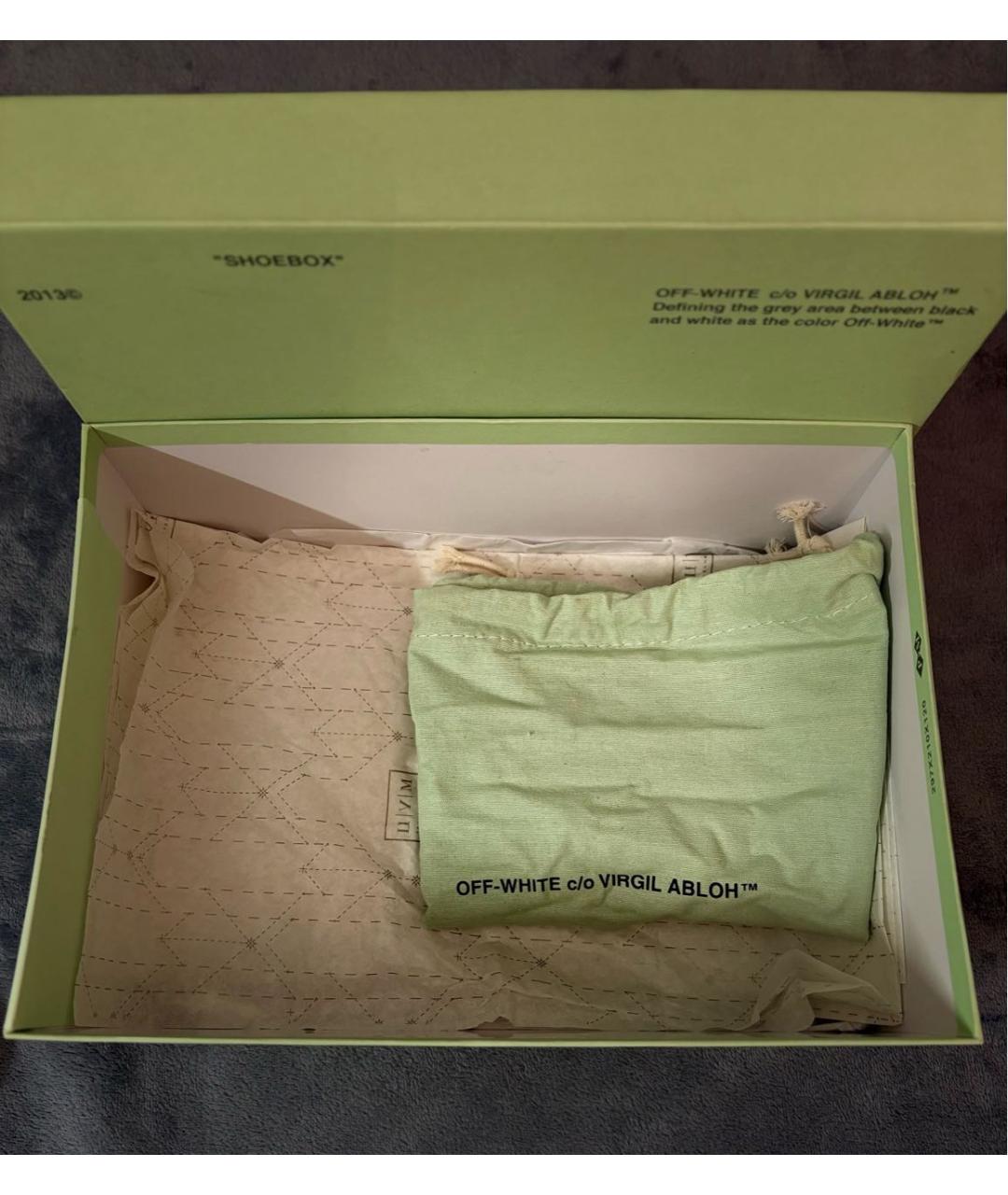 OFF-WHITE Белые текстильные низкие кроссовки / кеды, фото 6