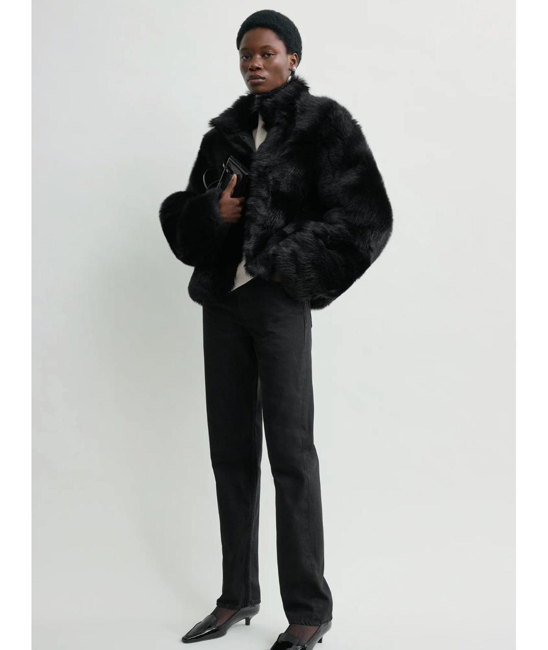 TOTEME Черная кожаная шуба, фото 3