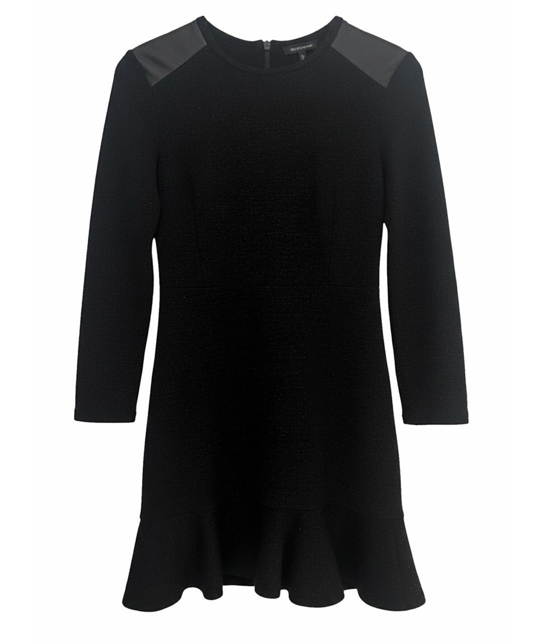 SANDRO Черное шерстяное повседневное платье, фото 1