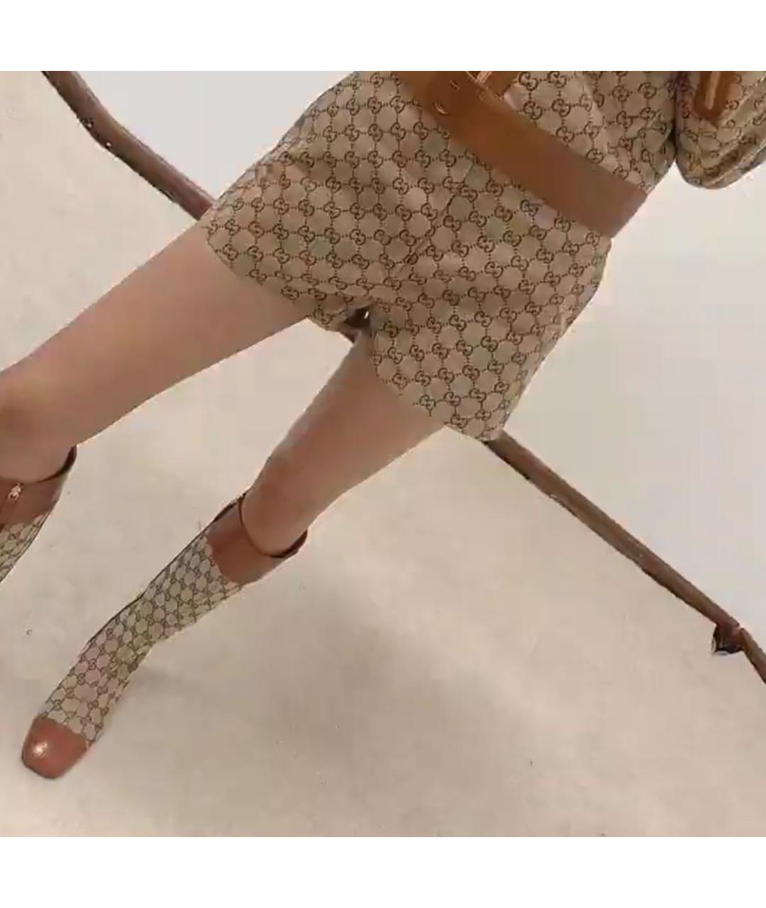 GUCCI Бежевые сапоги, фото 4