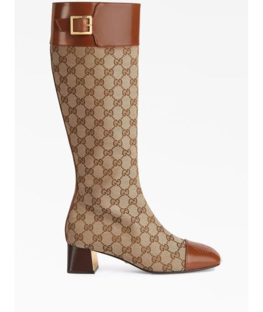 GUCCI Бежевые сапоги, фото 2