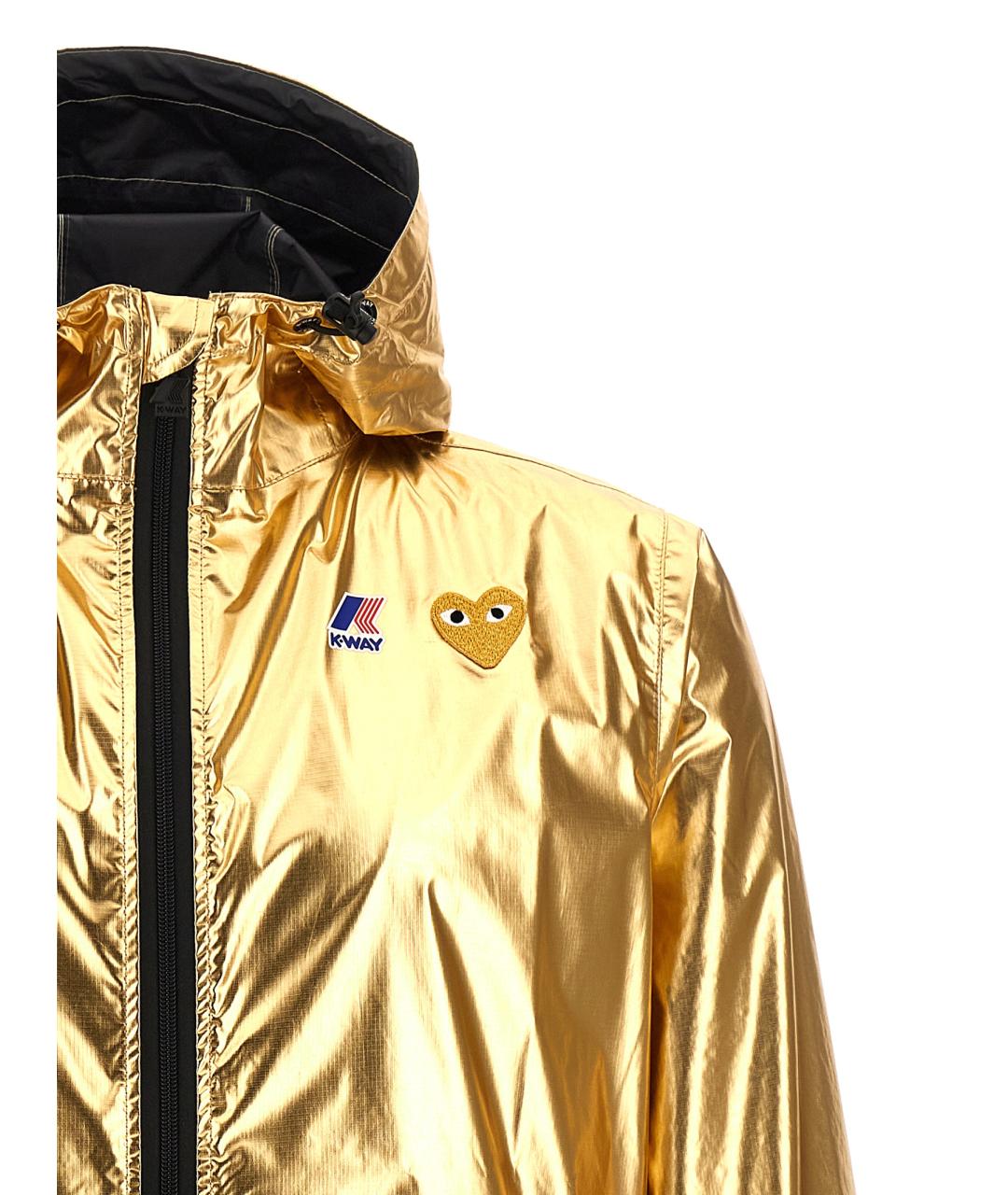 COMME DES GARÇONS PLAY Золотая полиамидовая куртка, фото 3