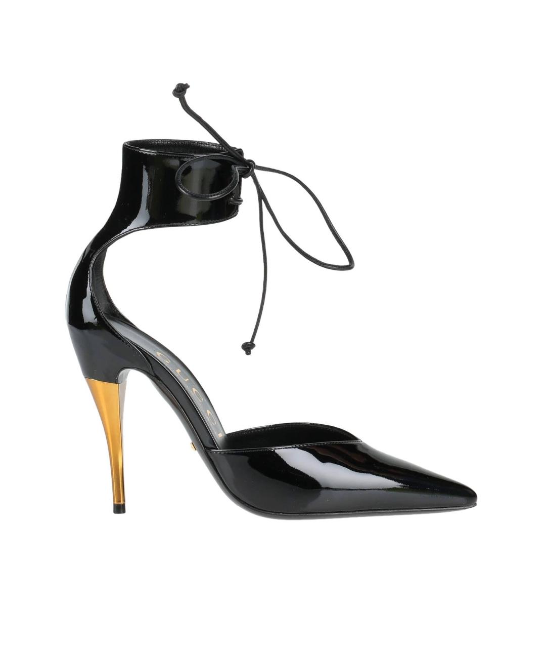 GUCCI Черные туфли из лакированной кожи, фото 5