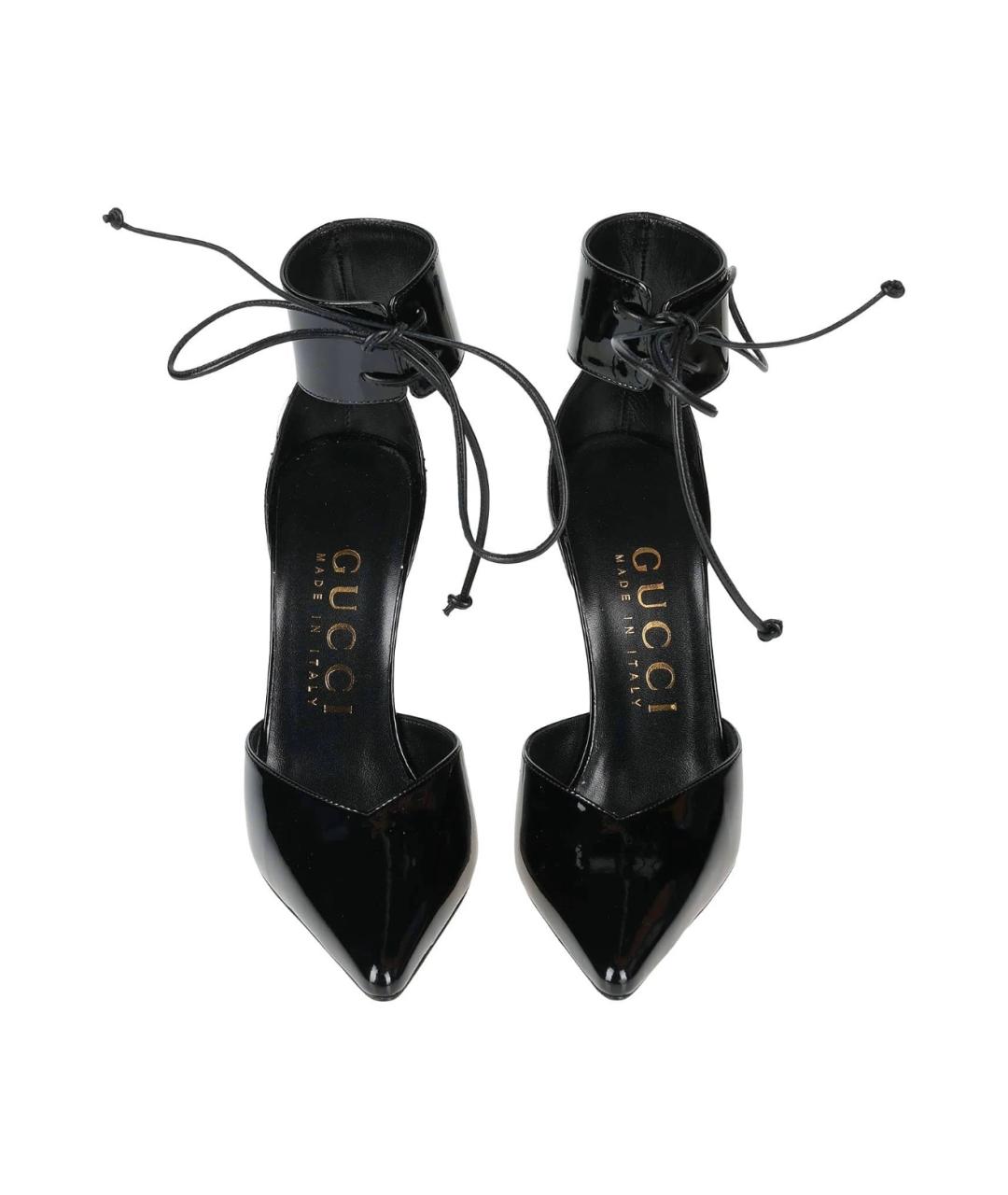 GUCCI Черные туфли из лакированной кожи, фото 3