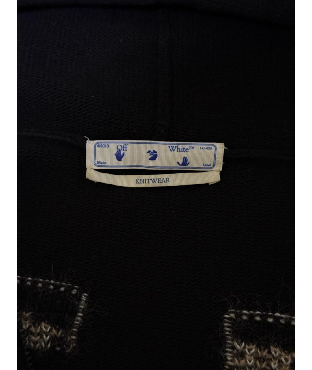 OFF-WHITE Черный шерстяной джемпер / свитер, фото 3