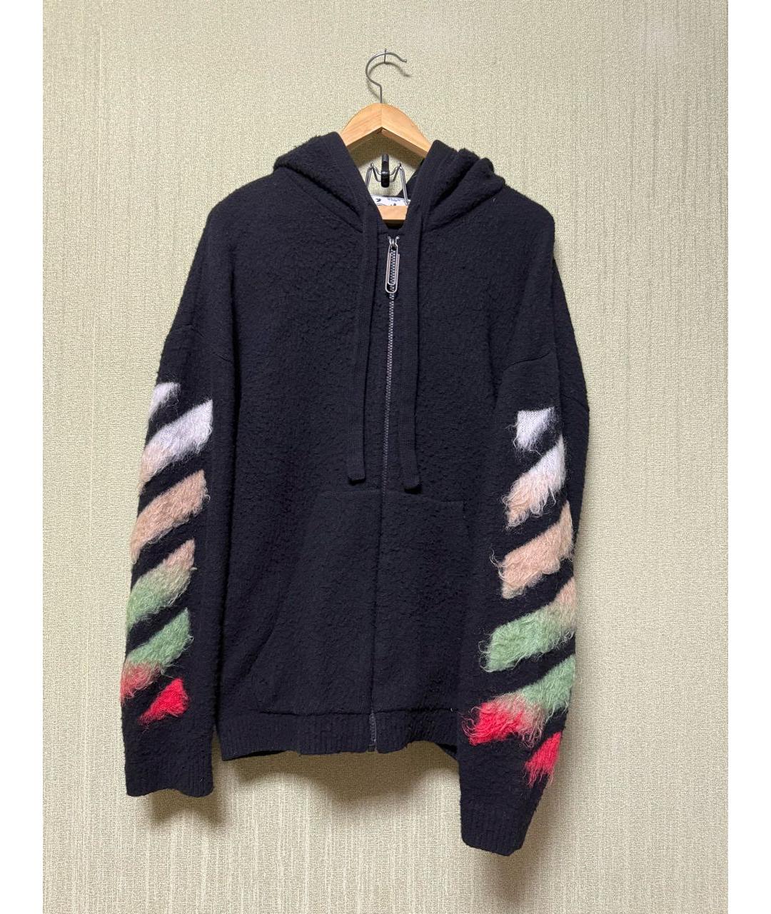 OFF-WHITE Черный шерстяной джемпер / свитер, фото 9