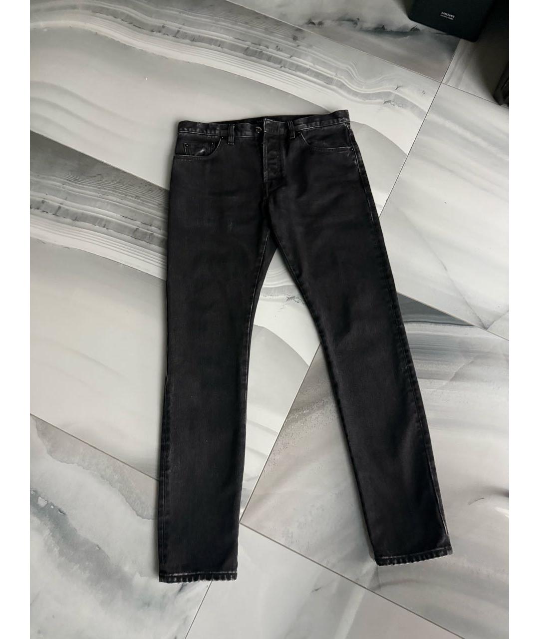 VALENTINO Черные хлопковые прямые джинсы, фото 8