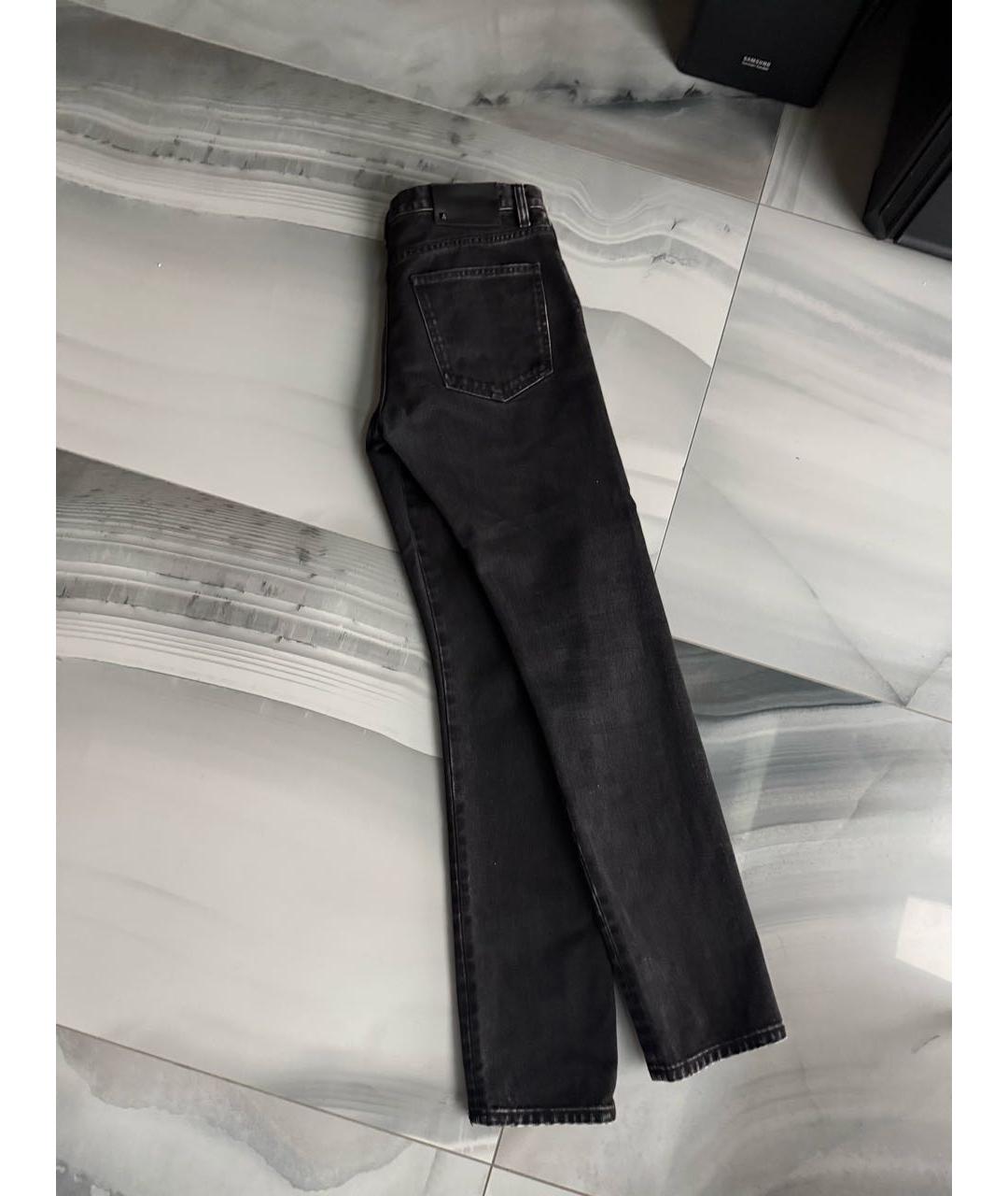 VALENTINO Черные хлопковые прямые джинсы, фото 2