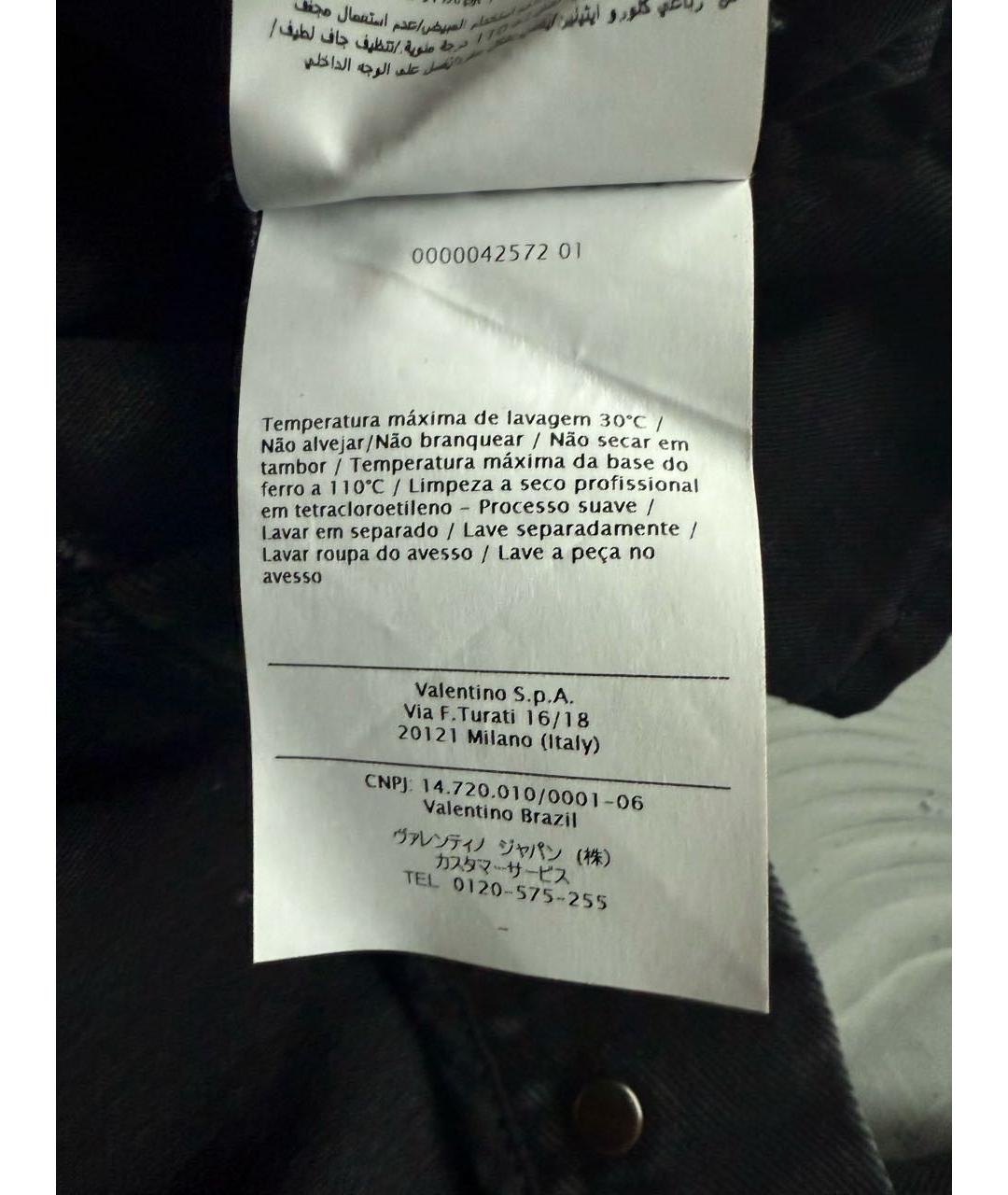 VALENTINO Черные хлопковые прямые джинсы, фото 7