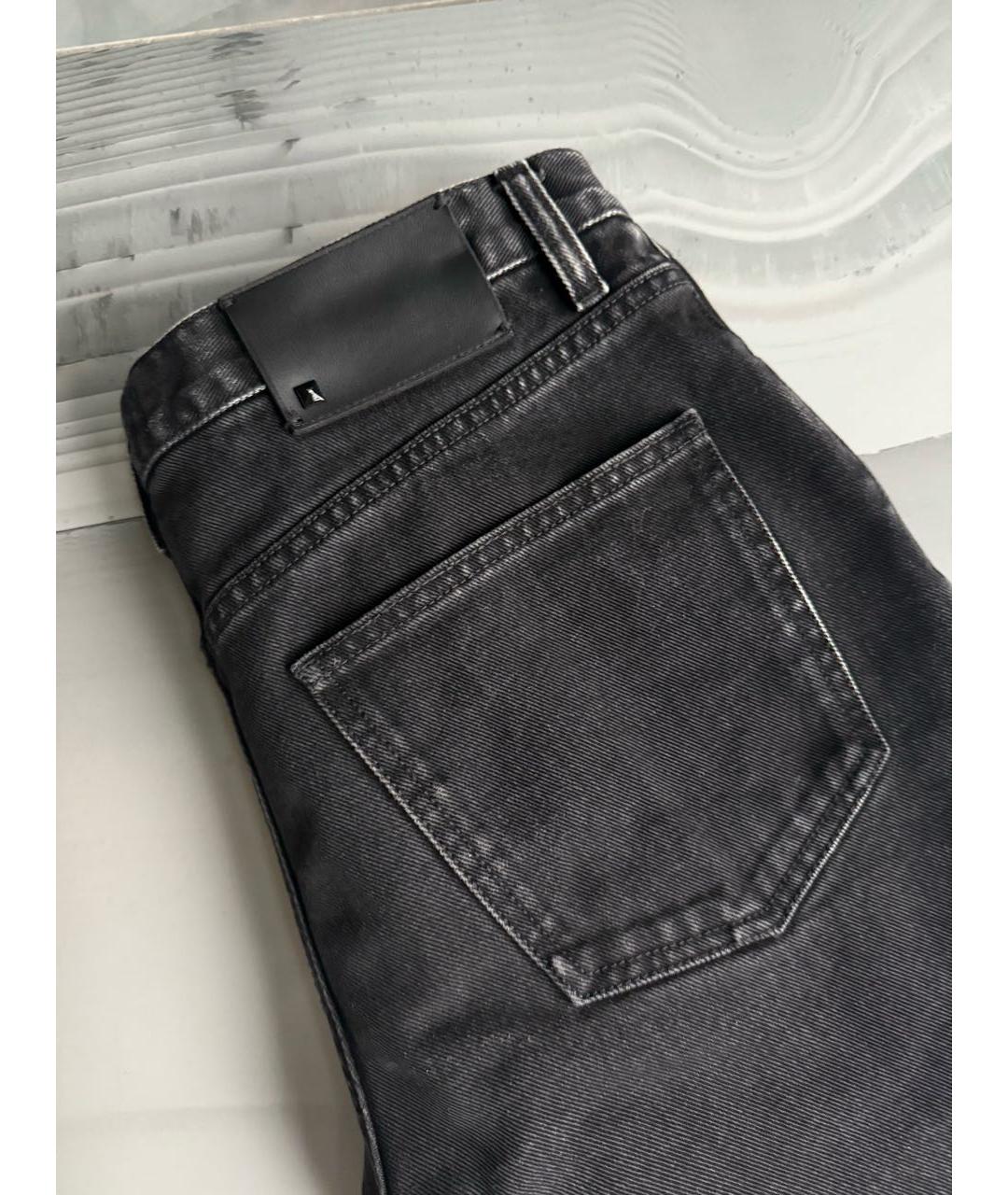 VALENTINO Черные хлопковые прямые джинсы, фото 3