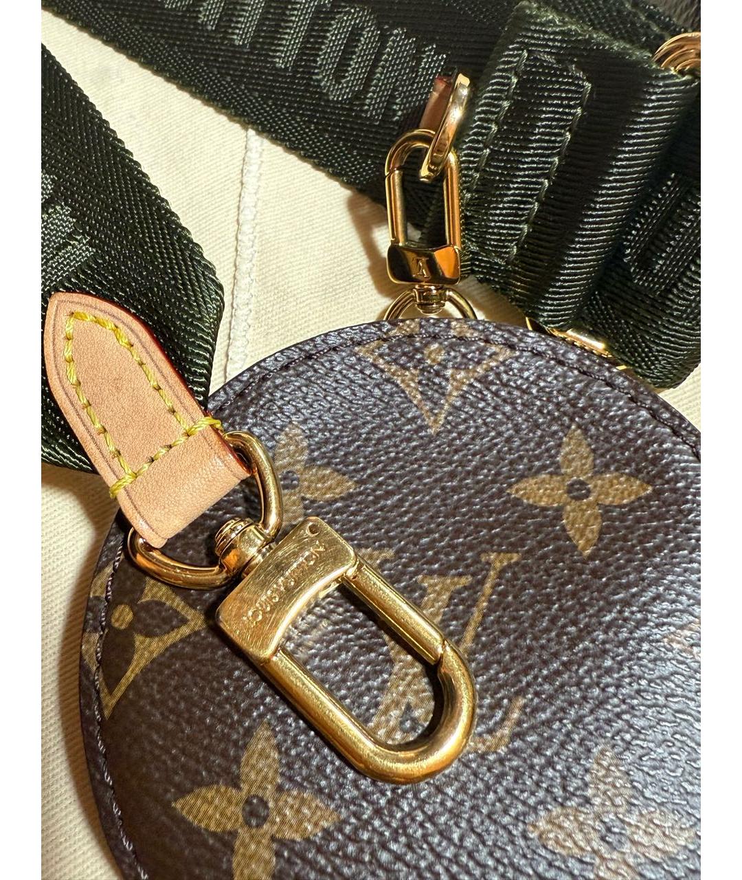 LOUIS VUITTON Коричневая кожаная сумка через плечо, фото 4