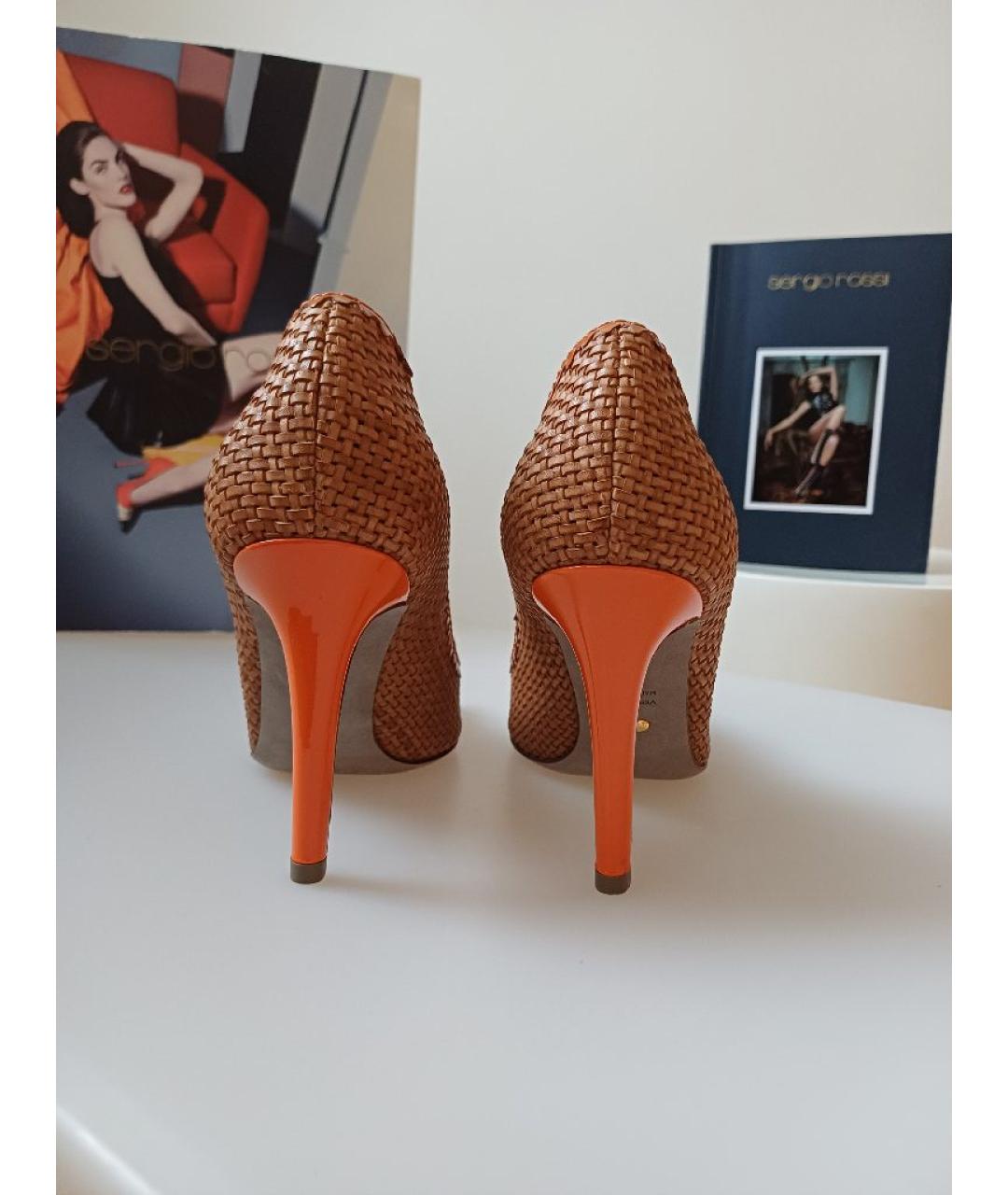 SERGIO ROSSI Коричневые кожаные туфли, фото 8