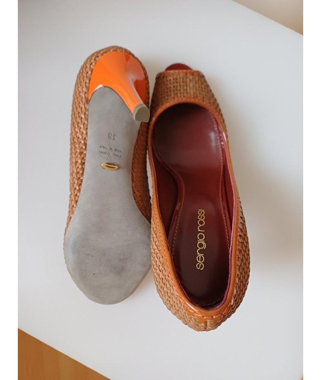 SERGIO ROSSI Коричневые кожаные туфли, фото 9