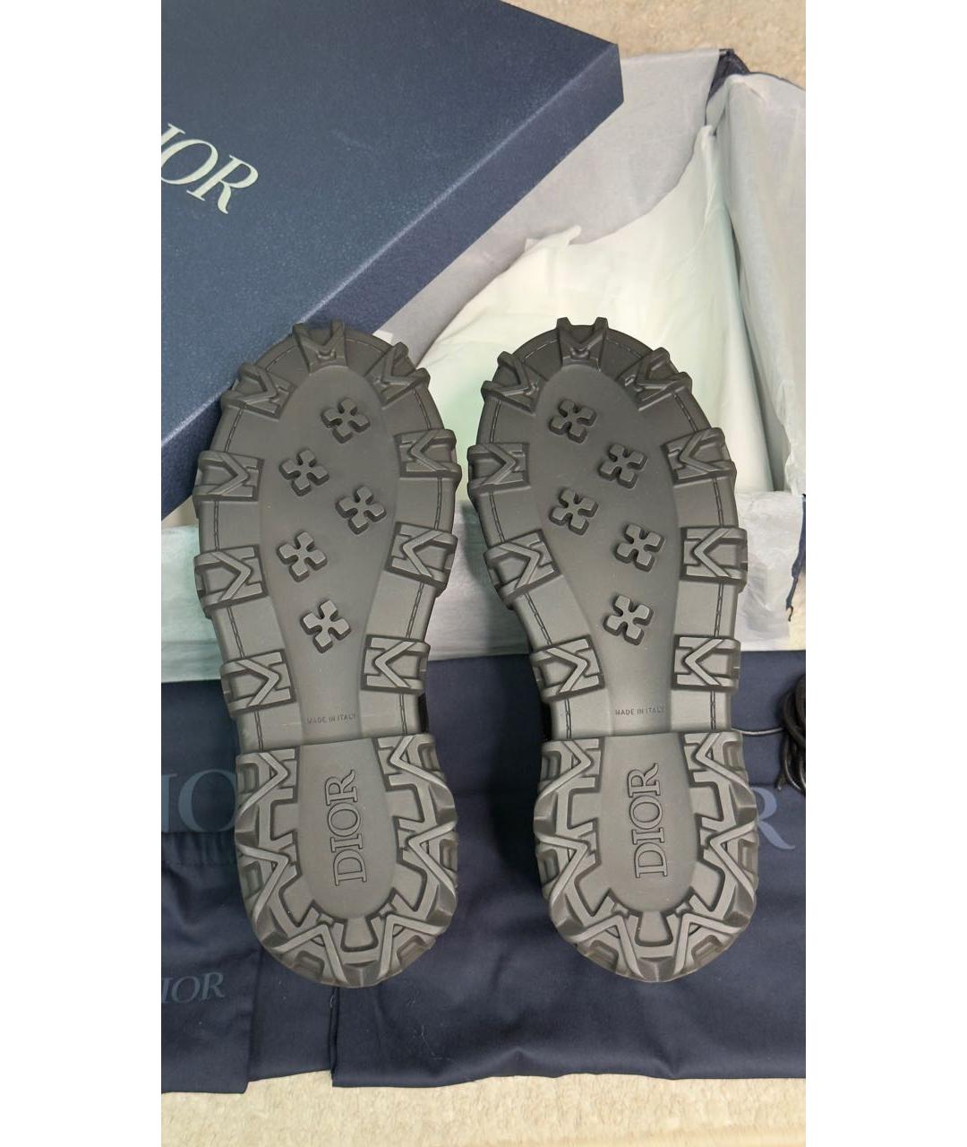 CHRISTIAN DIOR Черные кожаные высокие ботинки, фото 6