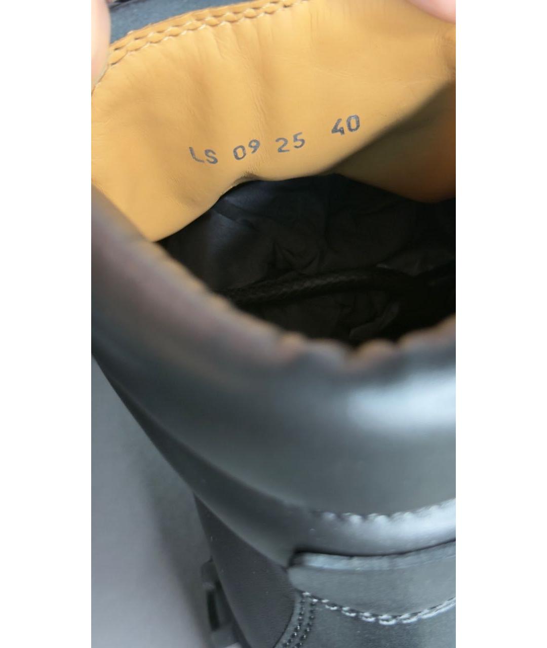 CHRISTIAN DIOR Черные кожаные высокие ботинки, фото 7
