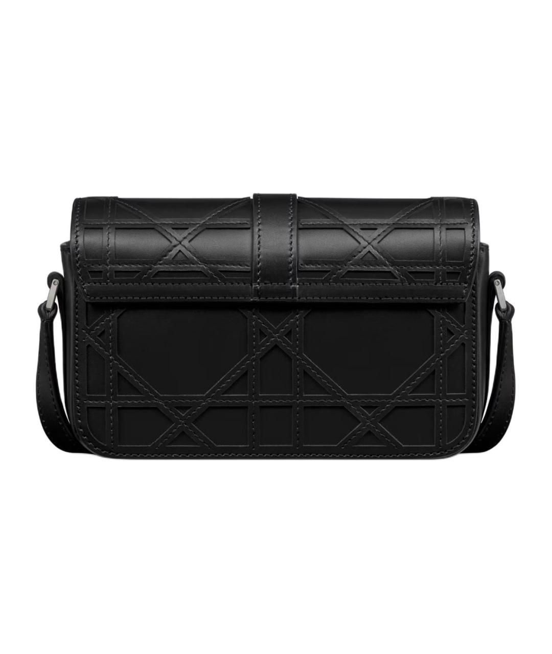 CHRISTIAN DIOR Черная кожаная сумка на плечо, фото 3