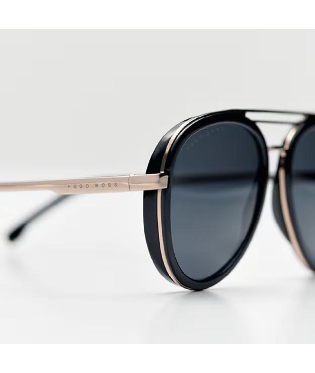 HUGO BOSS Черные металлические солнцезащитные очки, фото 2