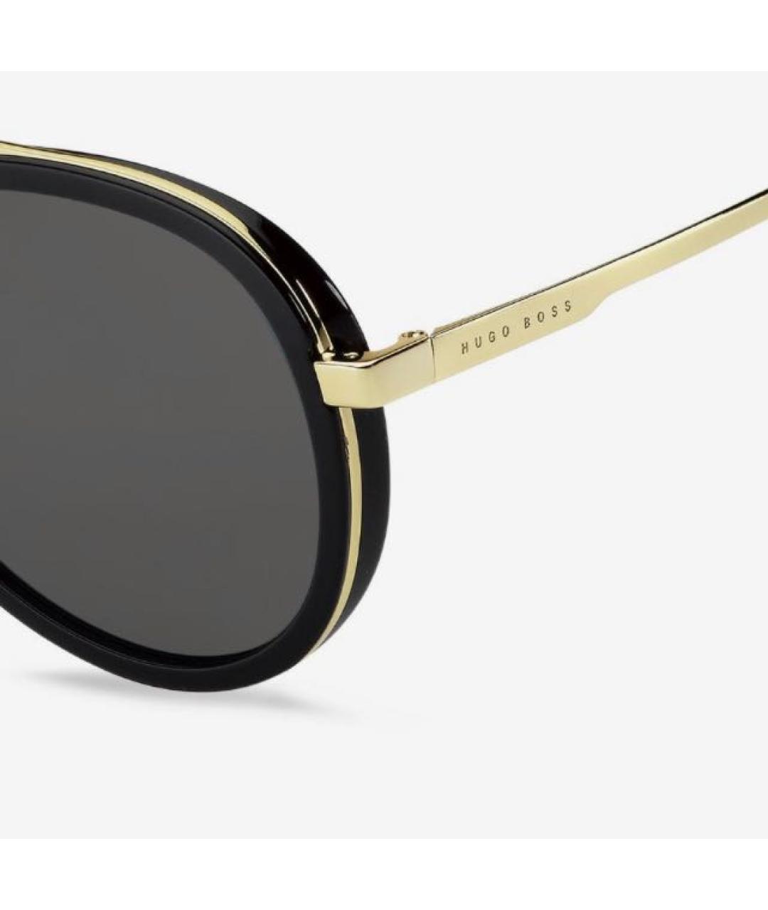 HUGO BOSS Черные металлические солнцезащитные очки, фото 4