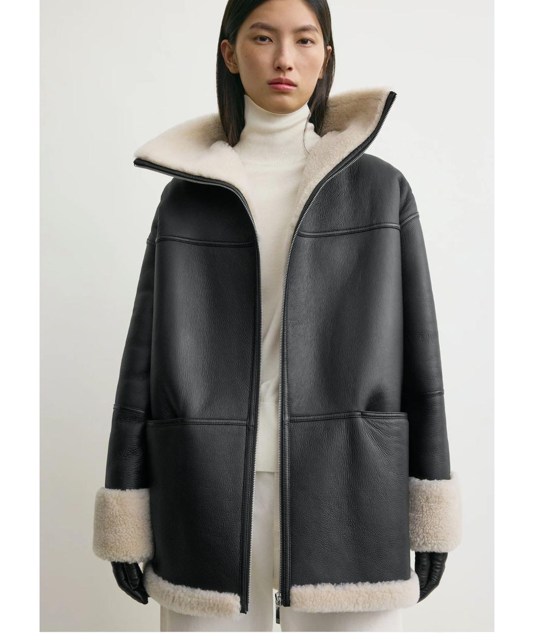 TOTEME Коричневая кожаная дубленка, фото 4