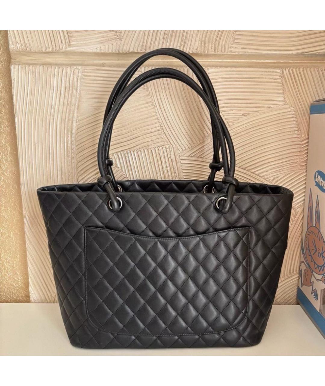 CHANEL Черная кожаная сумка тоут, фото 3