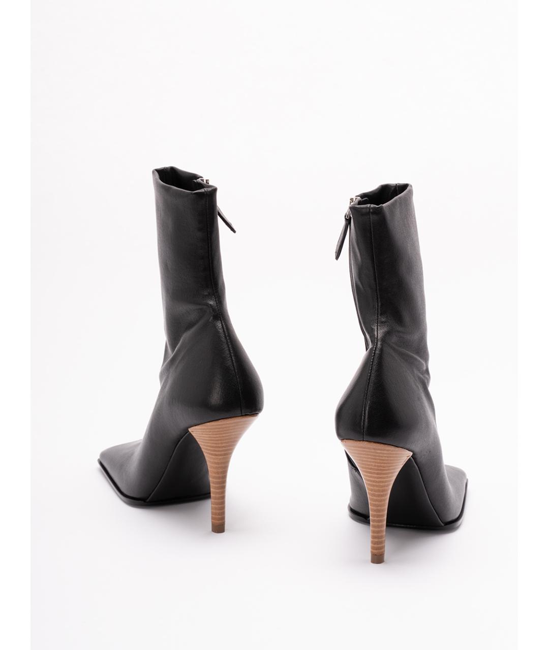 ALAIA Черные кожаные ботильоны, фото 3