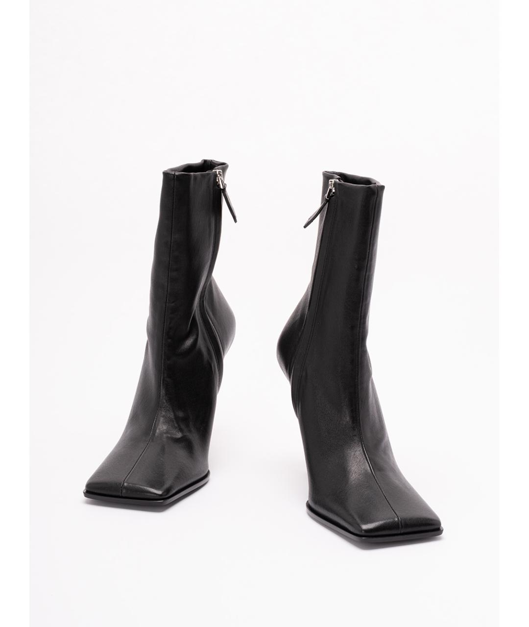 ALAIA Черные кожаные ботильоны, фото 2