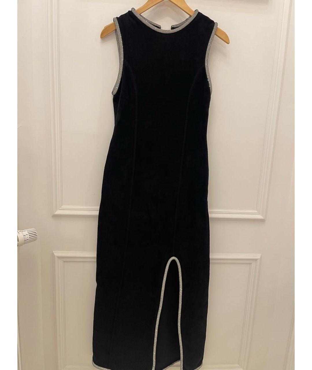 SANDRO Черное бархатное вечернее платье, фото 5