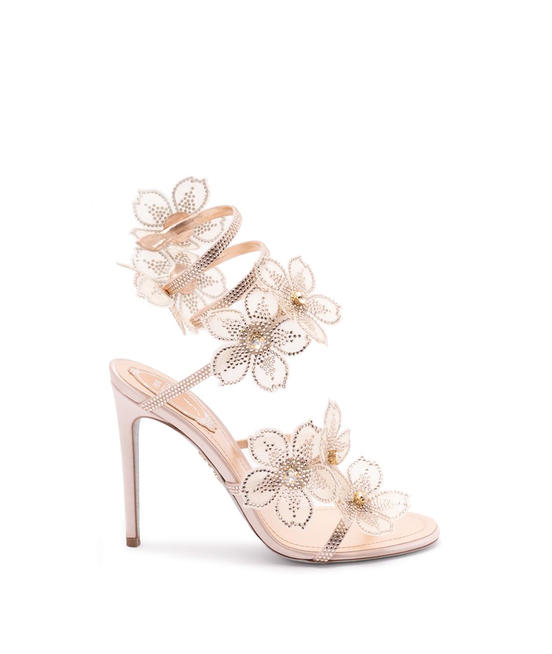 RENE CAOVILLA Розовые синтетические босоножки, фото 1