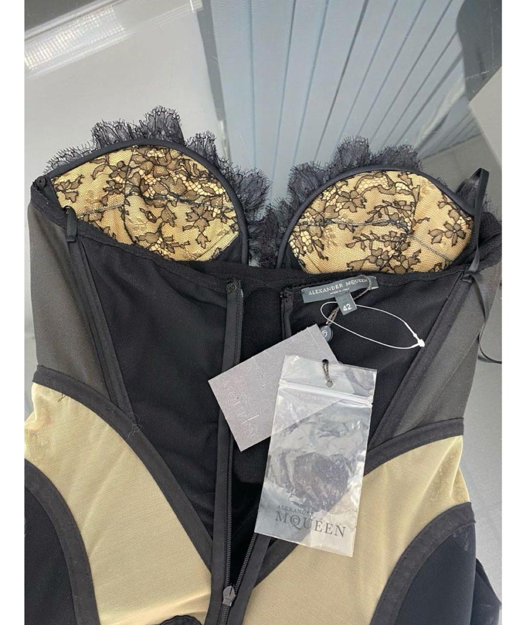 ALEXANDER MCQUEEN Черное коктейльное платье, фото 3