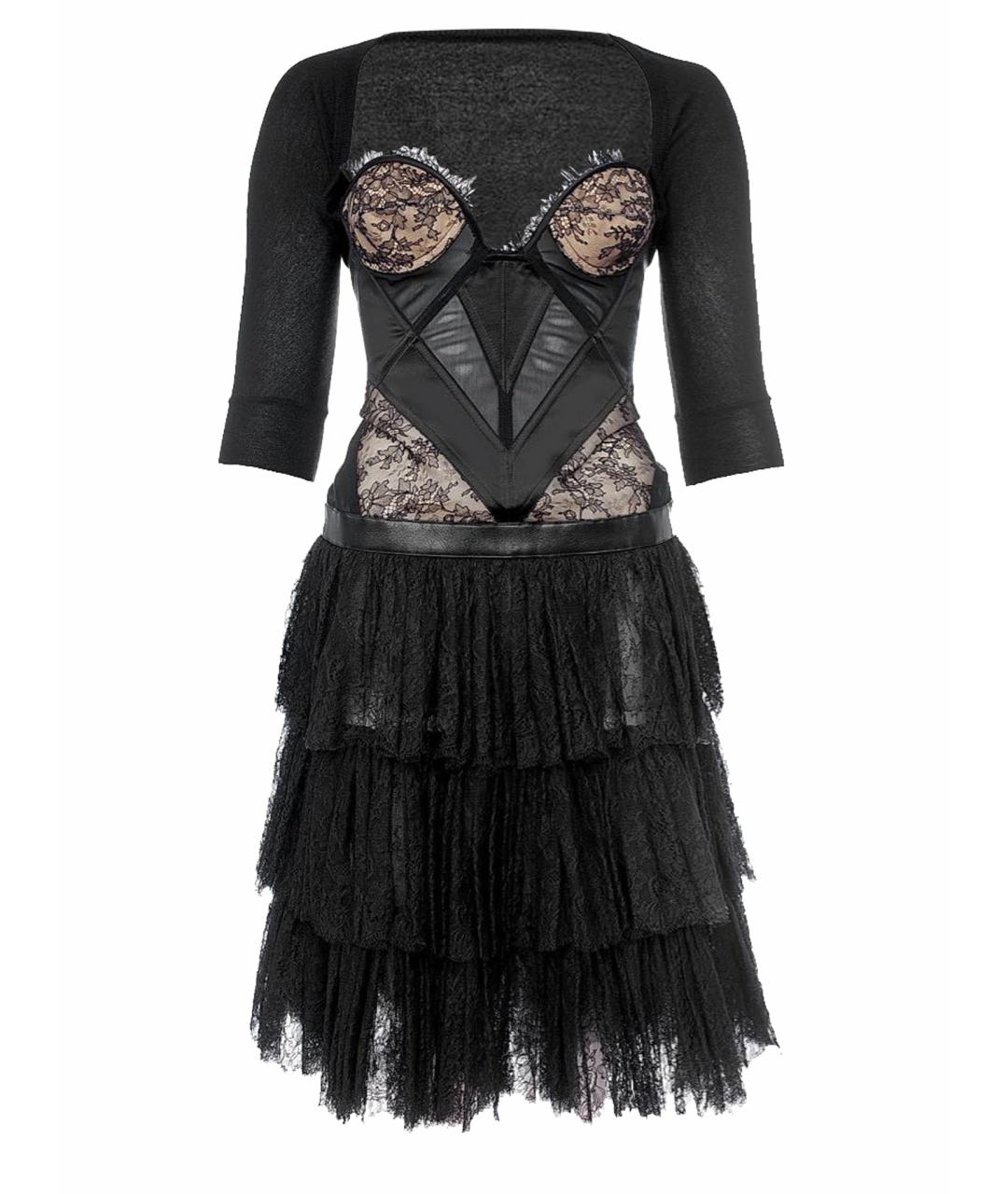 ALEXANDER MCQUEEN Черное коктейльное платье, фото 1